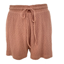 2021 New Style Women'S Knitted Shorts With Drawstring Female Shorts